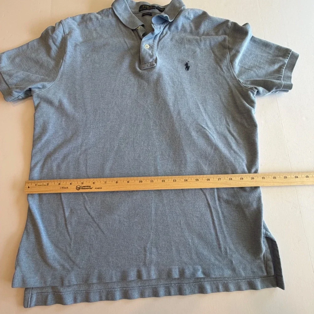 Polo Ralph Lauren Mens Classic Fit Polo‎ Shirt Light Blue Heather L